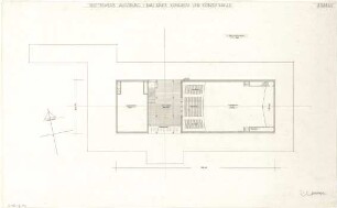 Gsaenger, Gustav; Augsburg (Bayern); Kongress- und Konzerthalle, Neubau - Grundriss 1. OG