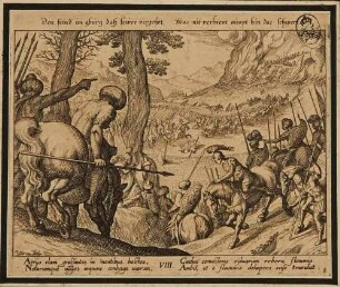 Alexander kesselt die feindlichen Truppen ein, Blatt 8 aus der Serie der Taten Alexanders des Großen