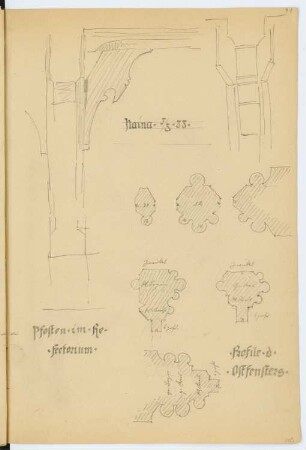 Zisterzienserkloster, Haina: Details (aus: Skizzen- und Fotoalbum 2)