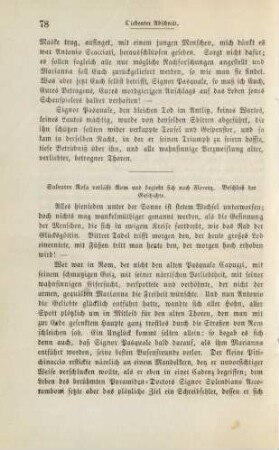 Salvator Rosa verläßt Rom und begiebt sich nach Florenz. Beschluß der Geschichte