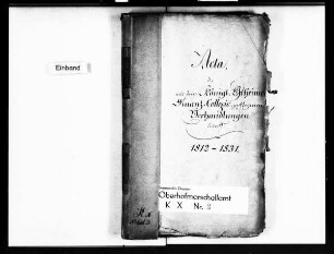 Verhandlungen mit dem Königlichen Geheimen Finanzkollegium