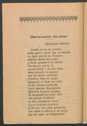 Declaración de amor