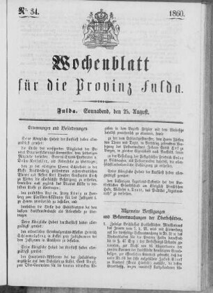 Nr. 34, Ausgabe vom 25. August 1860