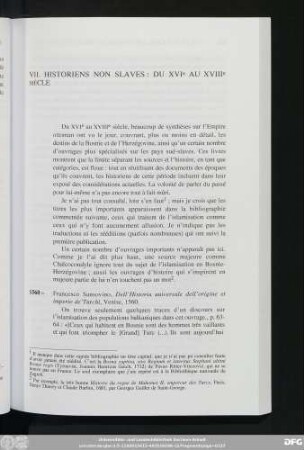 VII. Historiens Non Slaves: Du XVIe Au XVIIIe Siècle