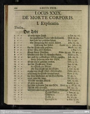 Locus XXIX. De Morte Corporis