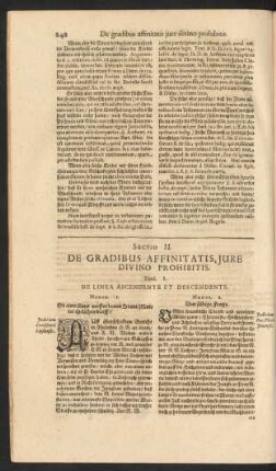 Sectio II. De Gradibus Affinitatis, Jure Divino Prohibitis.