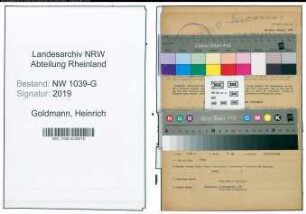 Entnazifizierung Heinrich Goldmann , geb. 10.06.1885 (Angestellter)