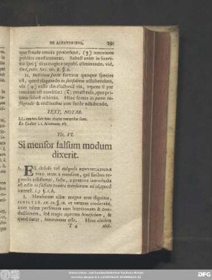 Tit. VI. Si mensor falsum modum dixerit.