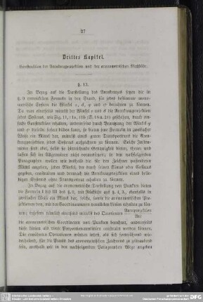Drittes Kapitel. Construktion der Axenkreuzprojektion und der axonometrischen Maßstäbe