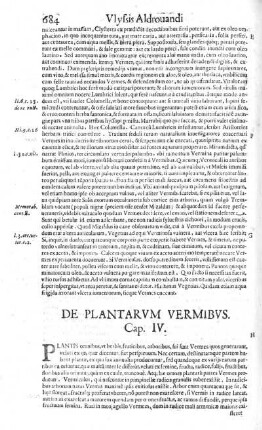 De Plantarum Vermibus. Cap. IV.