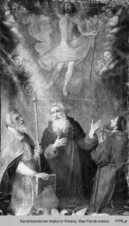 Der auferstandene Christus und Heilige