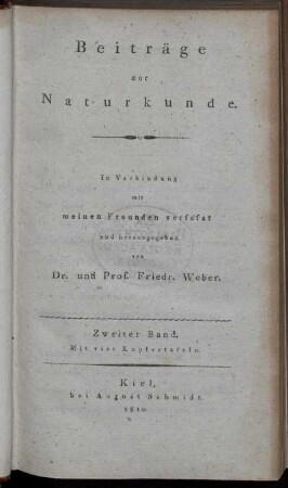 2: Beiträge zur Naturkunde