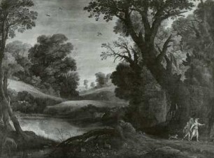Waldlandschaft mit Tobias und dem Engel