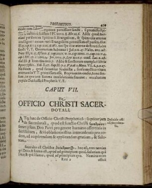 Caput VII. De Officio Christi Sacerdotali.