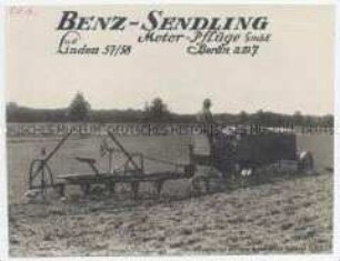 Foto von einem Motorpflug der Firma Benz-Sendling