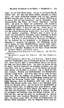 Verhalten des Lehrers in der Schule, (s. Art. Benehmen etc.)