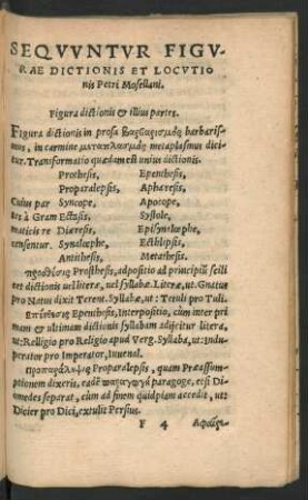 Sequuntur Figurae Dictionis Et Locutionis Petri Mosellani.
