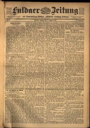 Ausgabe vom Freitag, den 07. Januar 1898.