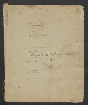 Reisetagebuch : Reise nach Dresden 1822