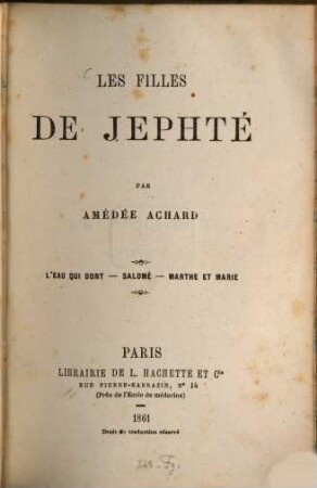 Les filles de Jephté