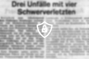 Drei Unfälle mit vier Schwerverletzten