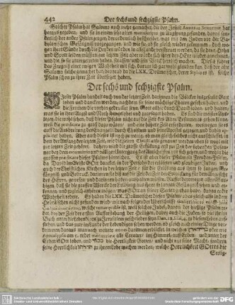 Der sechs und sechzigste Psalm