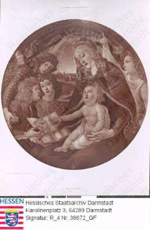 Botticelli, Sandro (1445-1510) / Gemälde "La Madonna incoronata"