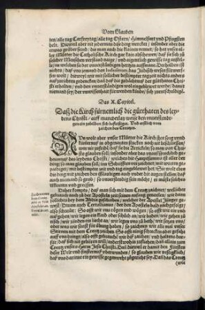Das X. Capitel. Daß die Kirch fürnemlich die gutthaten des leydens Christi ...