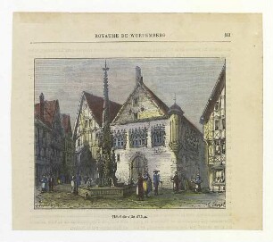 Rathaus Südostseite. Um 1880