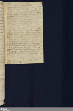 29a) Briefentwurf: A. W. Schlegel an den russischen Baron Schilling de Canstadt; undat.