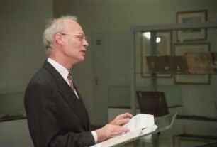 Präsentation Partitur "Das Liebesmahl der Apostel" : Dresden. Präsentation der autographen Partitur "Das Liebesmahl der Apostel" von Richard Wagner durch die Kulturstiftung der Länder und das Sächsische Staatsministerium für Wissenschaft und Kunst im Stadtmuseum (Landhaus) am 27. September 1996