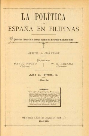 Núm. 2. 3 Marzo 1891