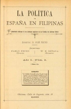 Núm. 2. 3 Marzo 1891