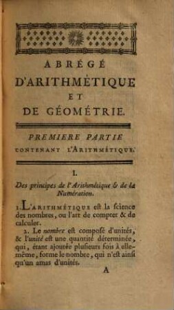 Abregé De L'Aritmetique Et De Géométrie De L'Officier