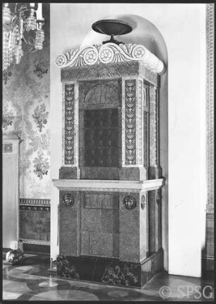 Potsdam, Stadtschloss Potsdam, Wohnung Friedrich Wilhelm III., Coursaal, Blaue Paradekammer, Ofen von Sartori.