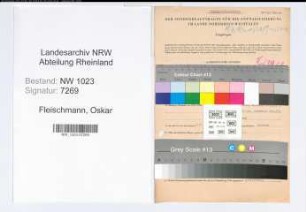 Entnazifizierung Oskar Fleischmann , geb. 14.04.1904 (Kaufmann)