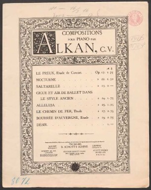 Le chemin de fer : étude : Op. 27