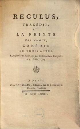 Régulus : Tragédie