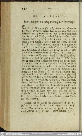 Siebentes Kapitel. Von der fernern Behandlung der Gewächse