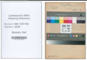 Entnazifizierung Karl Beckers , geb. 18.06.1897 (Stadtinspektor)