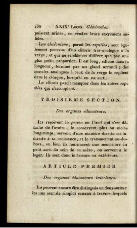 Troisiéme Section.