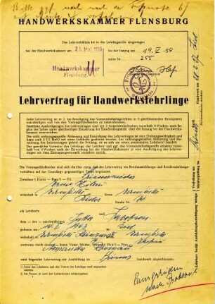 LEHRVERTRAG HILLERS - JACOBSEN