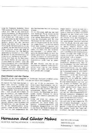 Zwei Knaben und vier Fische