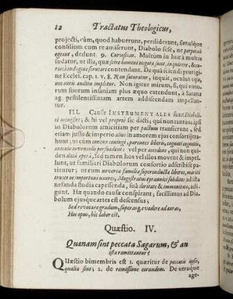 Quæstio IV. Quænam sint peccata Sagarum, & an ista ramittantur?