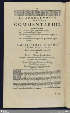 In Apocalypsin Johannis Commentarius