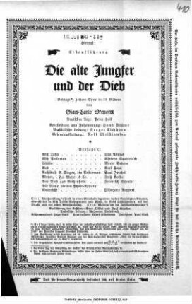 Die alte Jungfer und der Dieb