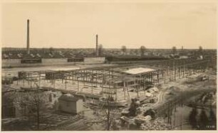 Maschinenfabrik Lindner, Berlin-Wittenau: Blick auf die Baustelle