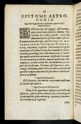 18-20, Epitome Astronomiae