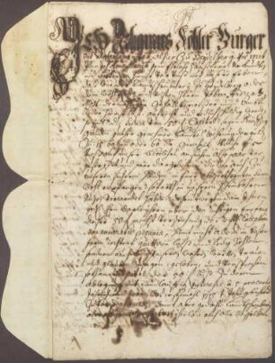 Der Maurermeisters Johann Köhler zu Heidelberg verschreibt sich gegenüber der Landschreiberei Heidelberg über 50 Gulden Kapital.