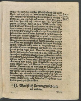 II. Was solch Kornregen bedeute und mitbringe.